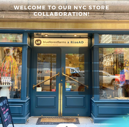 RiseAD x Blue Forest Farms - NYC Store Collaboration