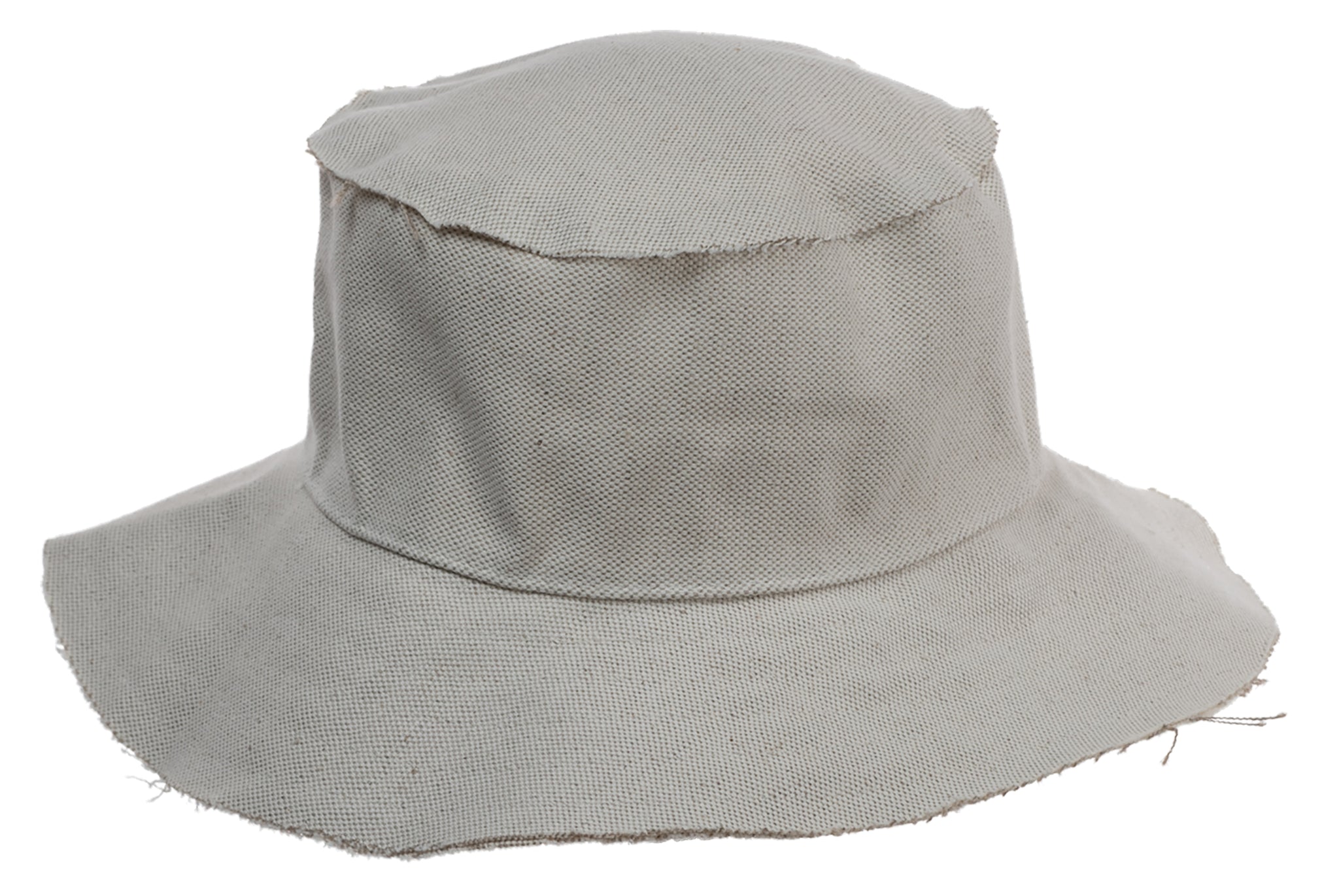 Frayed Canvas Bucket Hat - Black