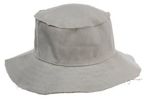 Frayed Canvas Bucket Hat - Black